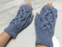 【新品・未使用】手編みハンドウォーマー（指なし手袋）タイプJ【まとめ買いでお得】