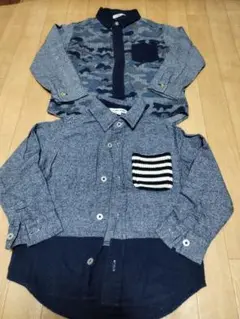GLOBAL WORK 長袖シャツ Sサイズ 迷彩柄
