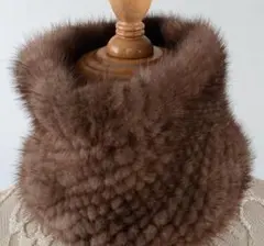 リアルファー スヌード リメイク 茶 ウィーゼル チャイナミンク リアルファー スヌード リメイク 茶 ウィーゼル チャイナミンク