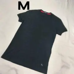 バーバリーロンドン　Tシャツ ブラック　黒　刺繍ロゴ　M レディース