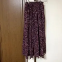 ニコアンド　ロングスカート　ペーズリー柄スカート