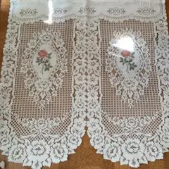 のれん レトロ 薔薇柄
