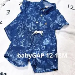 babyGAP ネイビーセットアップ 12-18M 半袖シャツ＆ショートパンツ