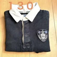 J.PRESS　ジェイプレス　長袖ポロシャツ　130cm 　襟付き　ラガーシャツ