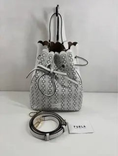フルラ♡コスタンザ白ホワイト FURLA 新作 大人気! バケツ型バッグ costanza 2WAY small (FURLA