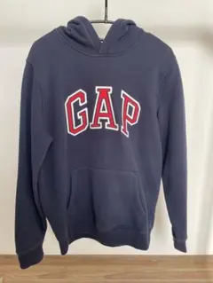 GAP ネイビー ロゴ フード付きパーカー Mサイズ