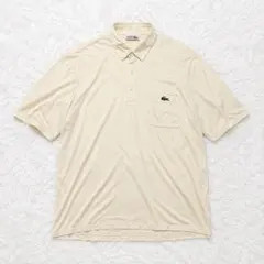 CHEMISE LACOSTE フレラコ ポロシャツ サテン風 ライトベージュ