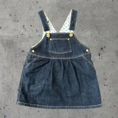 プチバトー　デニムジャンパースカート　18M
