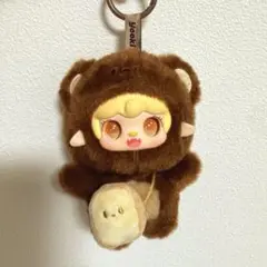 ヨーキー yooki V4 咬一口小熊 ぬいぐるみ マスコット　茶色　パン