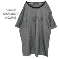 【カンサイヤマモトオム】Tシャツ カットソー リネンブレンド ボーダー 山本寛斎のサムネイル
