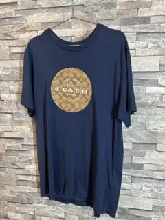 COACH Tシャツ ネイビー ロゴプリントのサムネイル