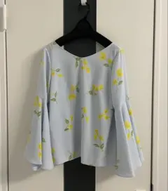 完売品✨ グレースコンチネンタル シアー 刺繍 ギャザー 花柄 イエロー 