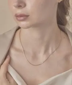 sowang シンプルスネークチェーンネックレス