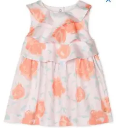 【PETIT BATEAU プチバトー】花柄ワンピース　ノースリーブ　24m