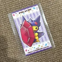 メガルカリオ ポンチョを着たピカチュウ名刺 強カワピカチュウメガ