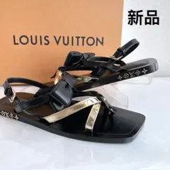 美品⭐️ルイヴィトン サンダル サバンナライン ロゴストラップ 黒