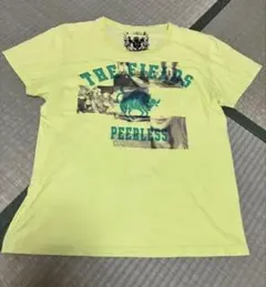 ikka Tシャツ　メンズ　XLサイズ　黄色