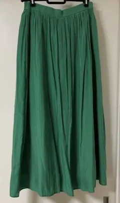 シフォンスカート　緑
