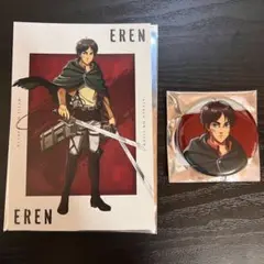進撃の巨人 エレン 戦いの後でver. ポストカード 缶バッチ