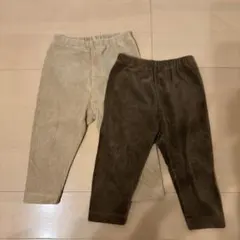UNIQLO コーデュロイライクレギンス80cm 2色セット