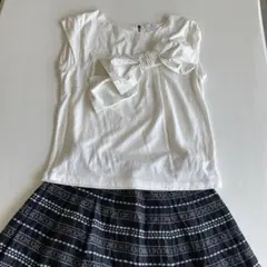 LANVIN en Bleu ビックリボン装飾　カットソー ホワイトのサムネイル