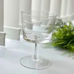 クレイ ガラス花器 クリア モダン花器　お洒落ガラスの器 菓子入れカップ器のサムネイル