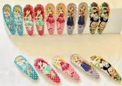 ベビープリンセス　ツムツム　ヘアピン  ぱっちんピン　10個セット