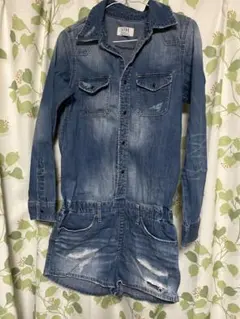 GYDAデニムブルー オールインワン　ロンパース　Sサイズ