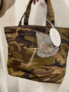 新品 ジュエルナローズ 迷彩柄キャンバスバッグ