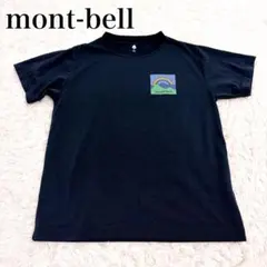 mont-bell 美品✨ウィックロン　ネイビーロゴTシャツ 150サイズ