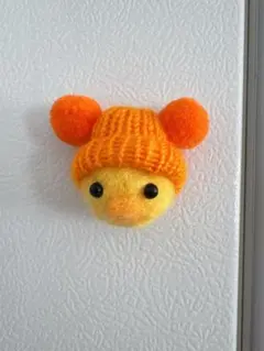 羊毛フェルト ハンドメイド 小鳥 帽子 付きマグネット ぬいぐるみ キーホルダー