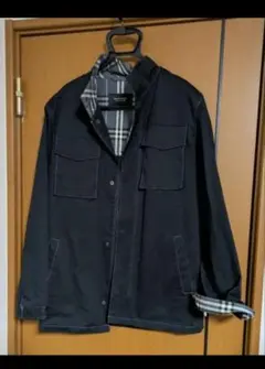 バーバリーブラックレーベル　ネイビー綿コートLサイズ