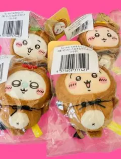 たぬきだもんくじ ちいかわ C賞 マスコット 4個セット ちいかわ・うさぎ・モモ
