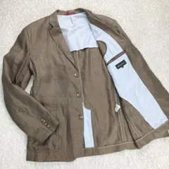 希少 エディーバウアー テーラードジャケット 竹繊維 ブラウン Ｌ 春夏