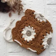 ベビーボンネット、ボンボネット、モチーフ編み