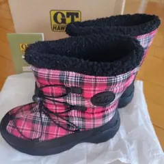 h*u様 GT HAWKINS 防水スノーブーツL ピンク✕黒チェック