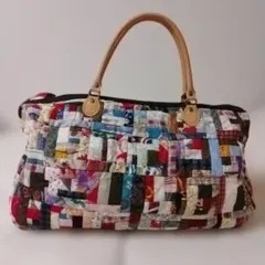 ハンドメイド⭐パッチワーク ボストンバッグ
