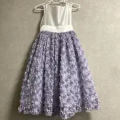 キャサリンコテージ 140 フォーマルドレス 花柄 パープル 発表会