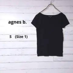 【美品】アニエスベー　レディース　半袖　Tシャツ　カットソー　黒　綿100%のサムネイル
