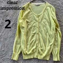 クリアインプレッション　clearー impressionカーディガン　黄色　2のサムネイル