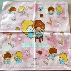 リトルツインスターズ ハンカチ ピンクナプキン　クロス