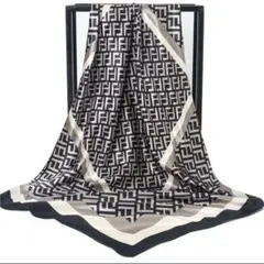 少し難あり★スカーフ 大判　ストール おしゃれ　春　モノトーン　黒　人気