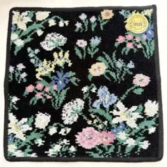 【新品 未使用】FEILER タオルハンカチ プランタンプロムナード ブラック