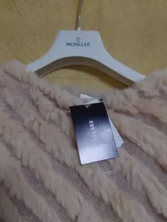 【美品　新品】ファーポンチョ（ベージュ色）