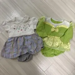 ロンパース・カバーオール（フリル・花柄刺繍）　combi mini Disney