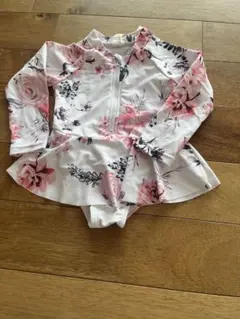 フラワープリント ワンピース水着 80