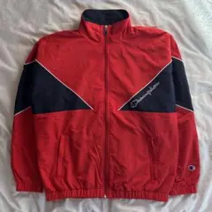 Champion ナイロンジャケット 赤/黒 MCMXIX