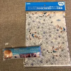 アナと雪の女王2 デザインタオル(アナ) & デザイン巾着(オラフ)