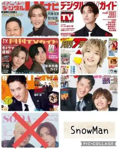 TV誌6誌　SnowMan　切り抜き