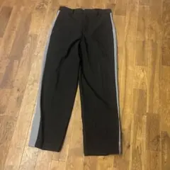 ZARA 黒/グレー サイドストライプ スラックス